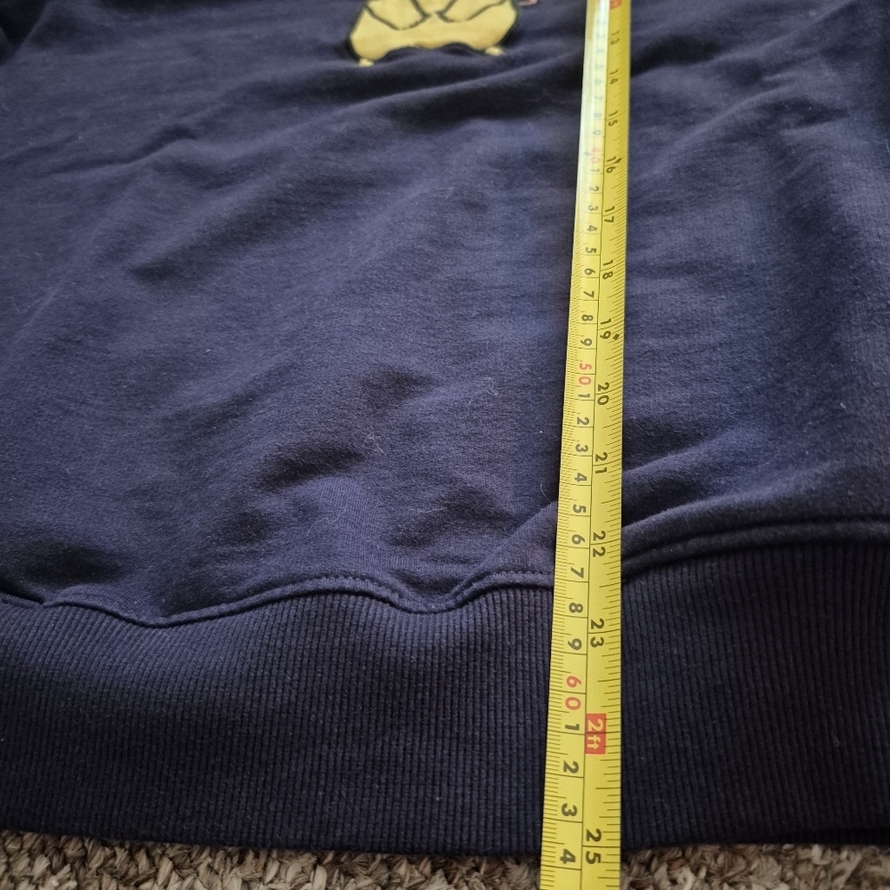 Pokemon Bonkers Navy Pikachu Sweater With Pockets Navy XS Stitched On Pikachu - Picture 6 of 6